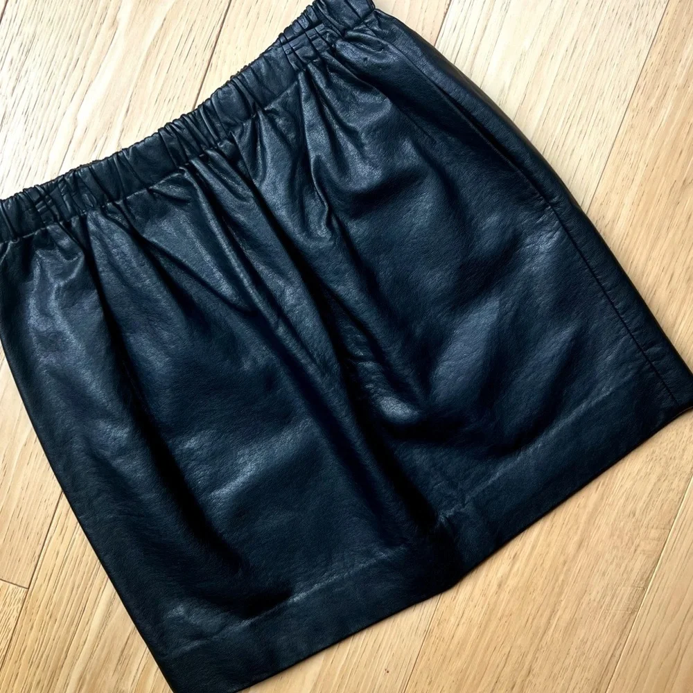 ANTHROPOLOGIE Sparkle & Fade Faux Leather Skirt